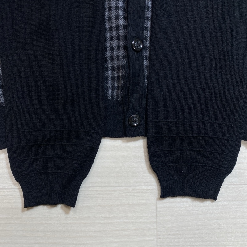 WACKO MARIA/ワコマリア/Freedom Renegade/チェーン刺繍/ガンクラブチェック切り替え/5B Vネックカーディガン/GUILTY PARTIES_画像5