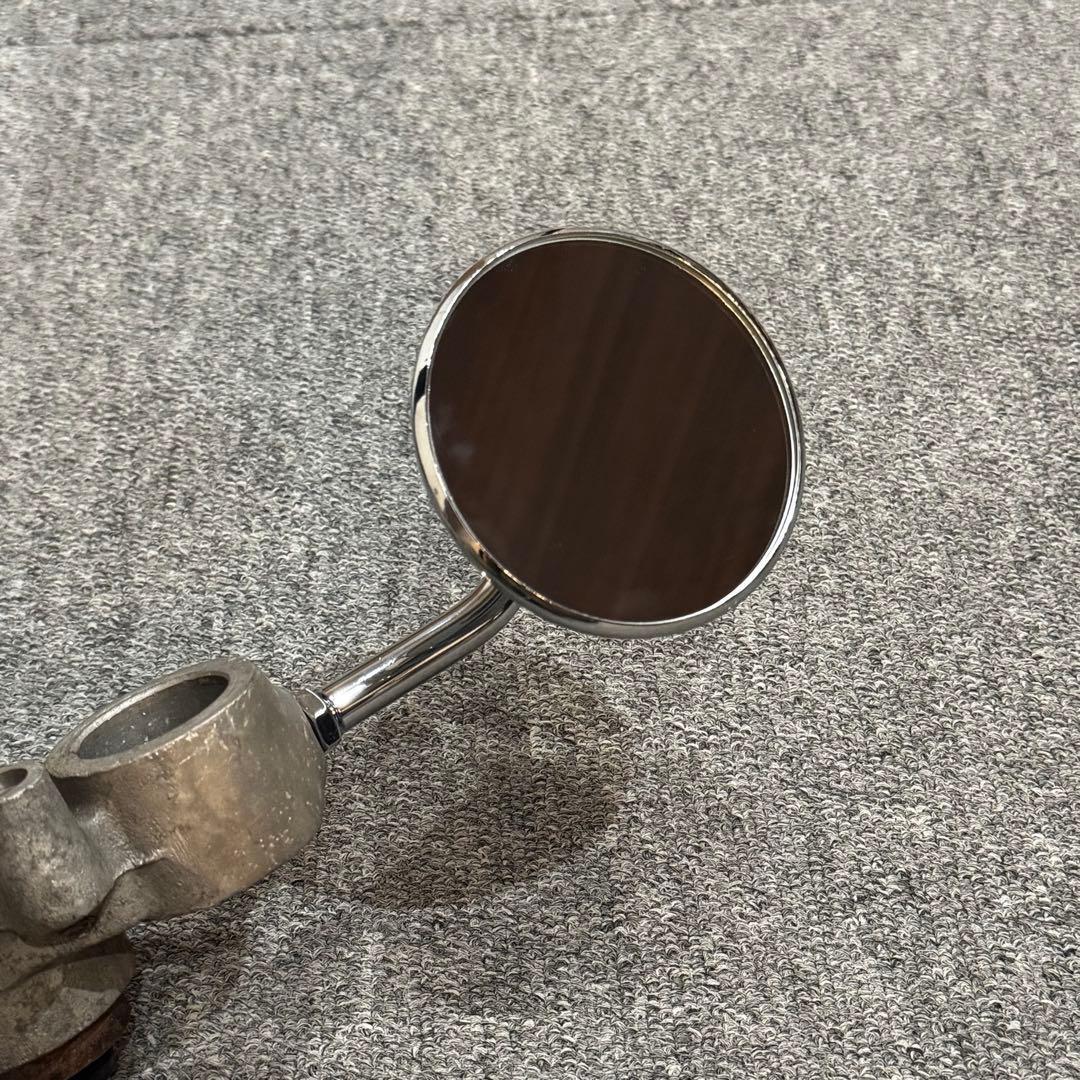 3インチ ラウンドミラー トリプルツリーマウント クローム ハーレー ミラー_画像4