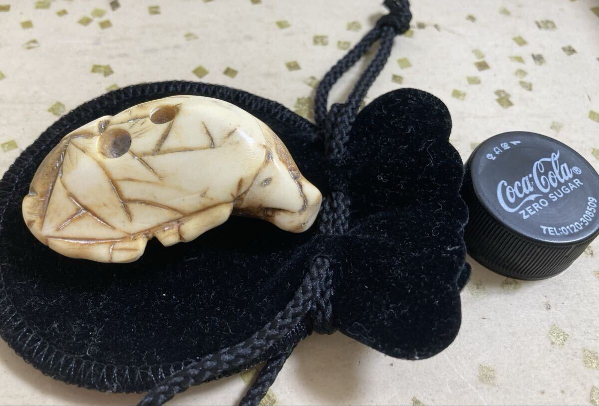 [ старый netsuke ].( нет .| олень угол )