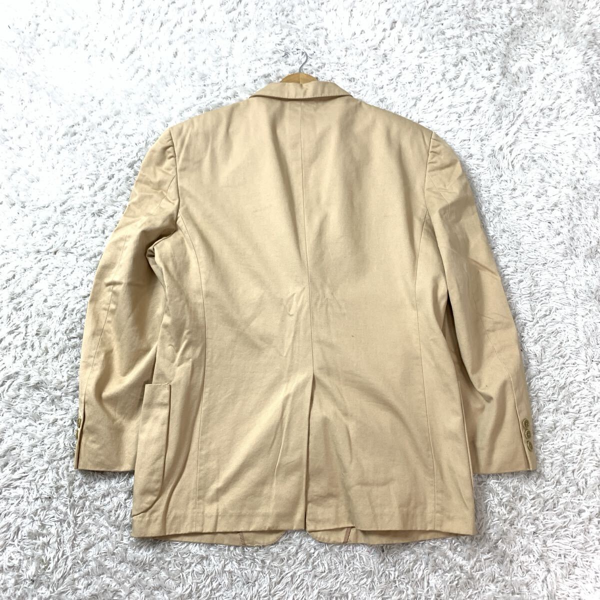 Karl Helmut カールヘルム テーラードジャケット ブレザー アニマルプリント ベージュ コットン キュプラ M YA353_画像9