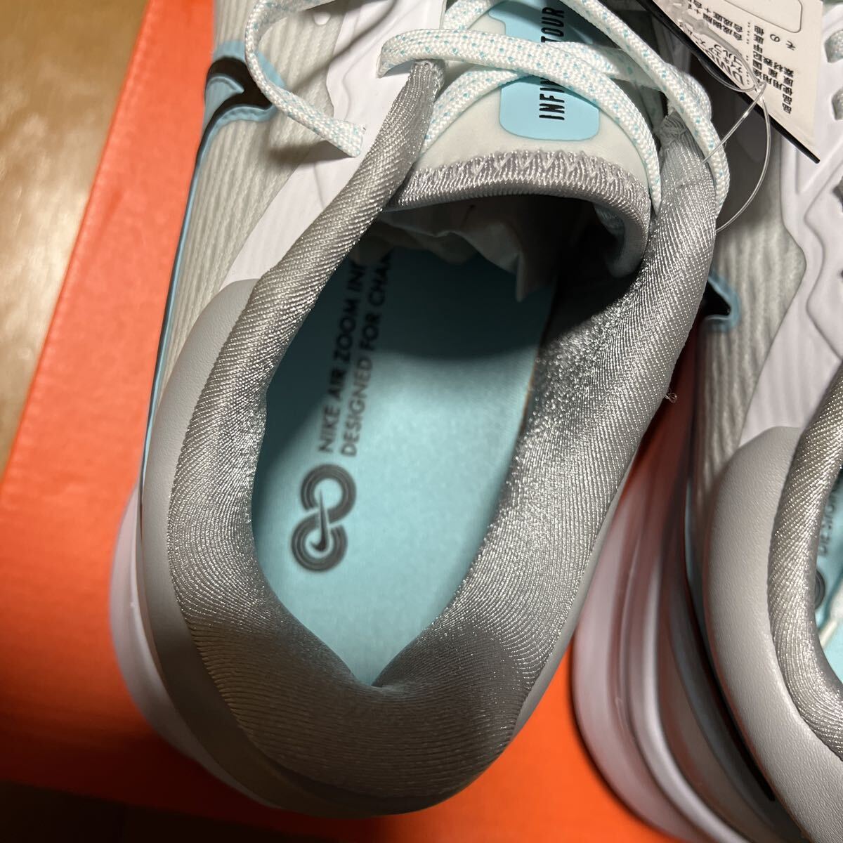 新品正規品　NIKE ナイキ ゴルフシューズ　25.0cm エア ズーム インフィニティ ツアー ネクスト％　高品質　白×水色　送料無料_画像7