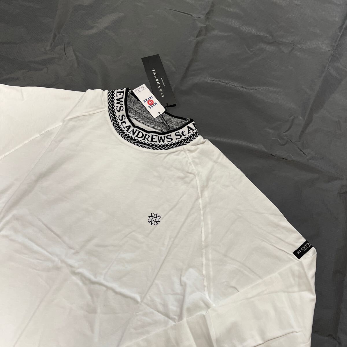 新品正規品　セントアンドリュース　大きいサイズ　3L モックネック　ホワイト　ベア天竺素材　送料無料_画像6