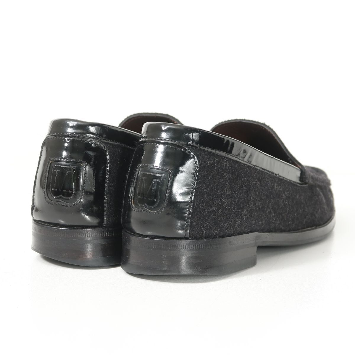 GS3280^ Италия производства Bruno Magli Bruno Magli размер 38.5/ примерно 24.5cm соответствует фетр ×pa палатка кожа Loafer low каблук туфли без застежки обувь 