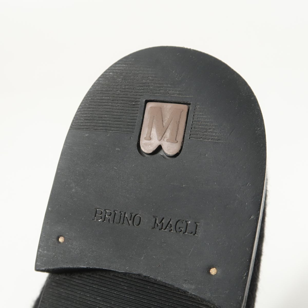 GS3280^ Италия производства Bruno Magli Bruno Magli размер 38.5/ примерно 24.5cm соответствует фетр ×pa палатка кожа Loafer low каблук туфли без застежки обувь 