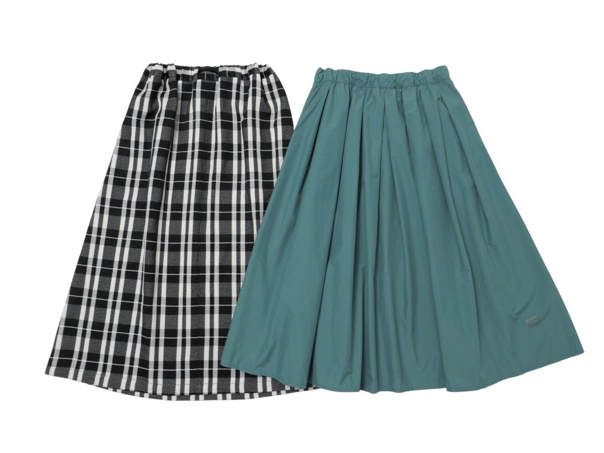 MI2682▲2点セット HELLY HANSE ヘリーハンセン GRAMICCI×BEAMS BOY/グラミチ×ビームスボーイ ロング フレアスカート チェック柄 WL/F_画像2
