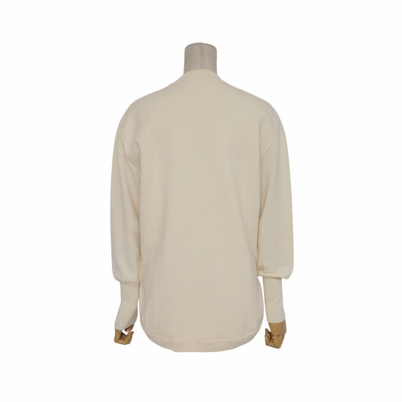 MI3119〇イタリア製*セドリック シャルリエ CEDRIC CHARLIER*ウール100％*前後差裾*ニット*セーター*サイズI38*クリーム系_画像2