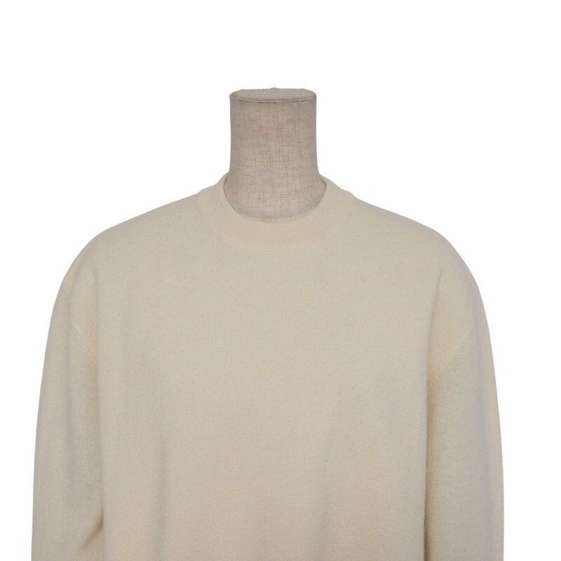 MI3119〇イタリア製*セドリック シャルリエ CEDRIC CHARLIER*ウール100％*前後差裾*ニット*セーター*サイズI38*クリーム系_画像4