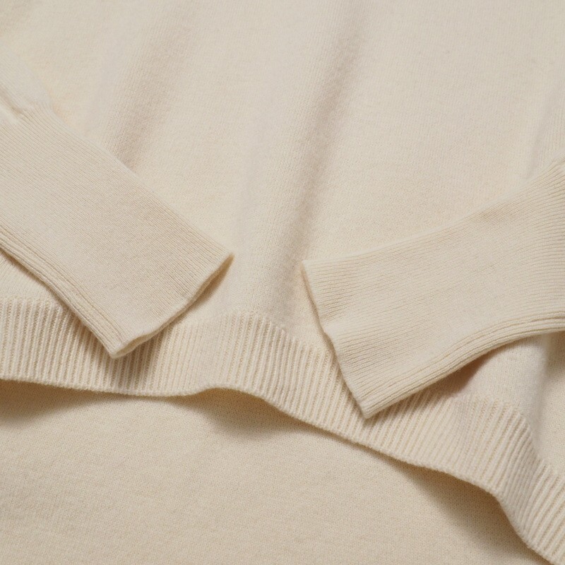 MI3119〇イタリア製*セドリック シャルリエ CEDRIC CHARLIER*ウール100％*前後差裾*ニット*セーター*サイズI38*クリーム系_画像5