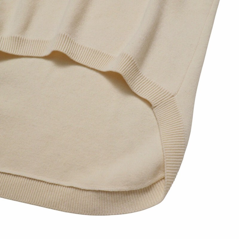 MI3119〇イタリア製*セドリック シャルリエ CEDRIC CHARLIER*ウール100％*前後差裾*ニット*セーター*サイズI38*クリーム系_画像6