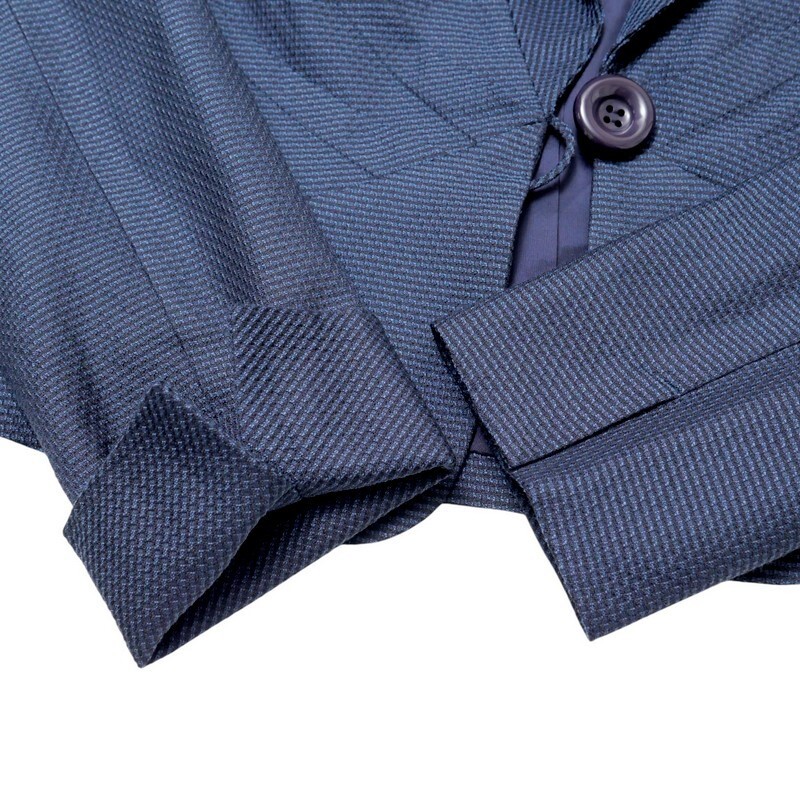 MI2768#レリアン*Leilian*セットアップスーツ*シルク混*シングル1ボタンジャケット+タイトスカート*フォーマル*ネイビー系*サイズ9_画像5