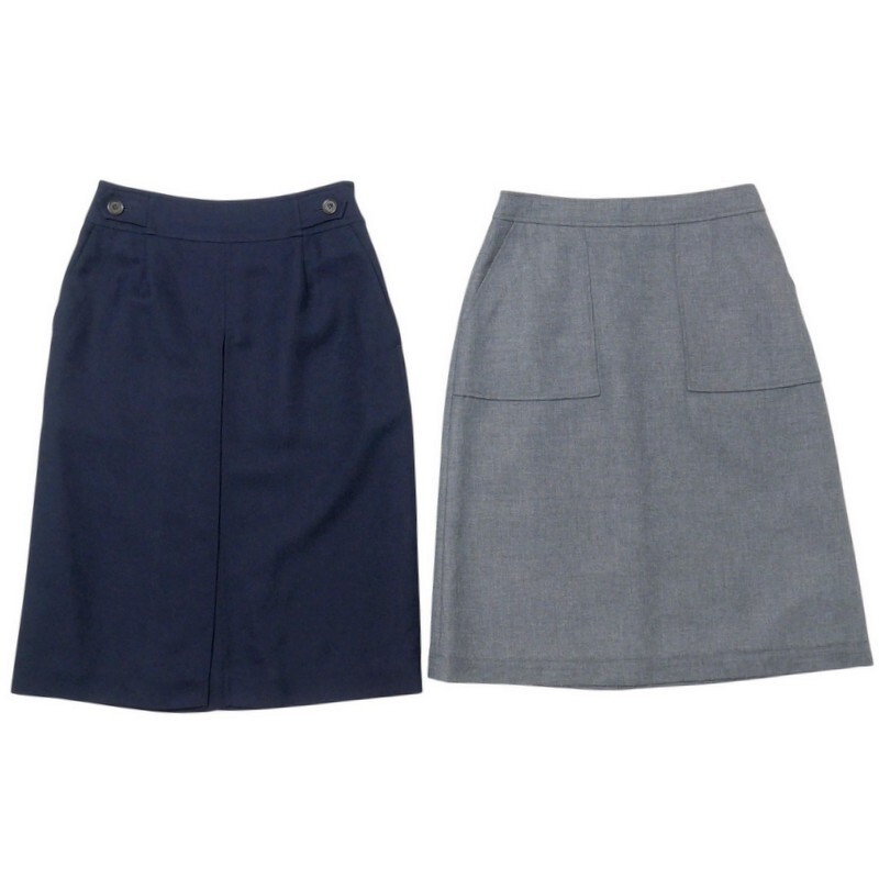TJ6109#2点セット*マッキントッシュフィロソフィー*タイトスカート×2*膝丈*グレー系*ネイビー系*サイズ38_画像1