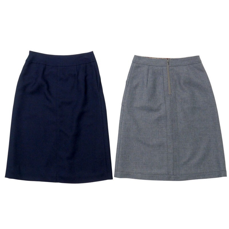 TJ6109#2点セット*マッキントッシュフィロソフィー*タイトスカート×2*膝丈*グレー系*ネイビー系*サイズ38_画像2