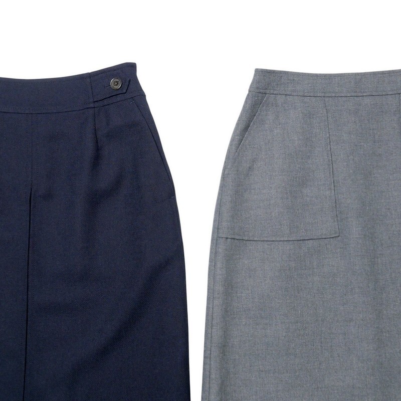 TJ6109#2点セット*マッキントッシュフィロソフィー*タイトスカート×2*膝丈*グレー系*ネイビー系*サイズ38_画像3