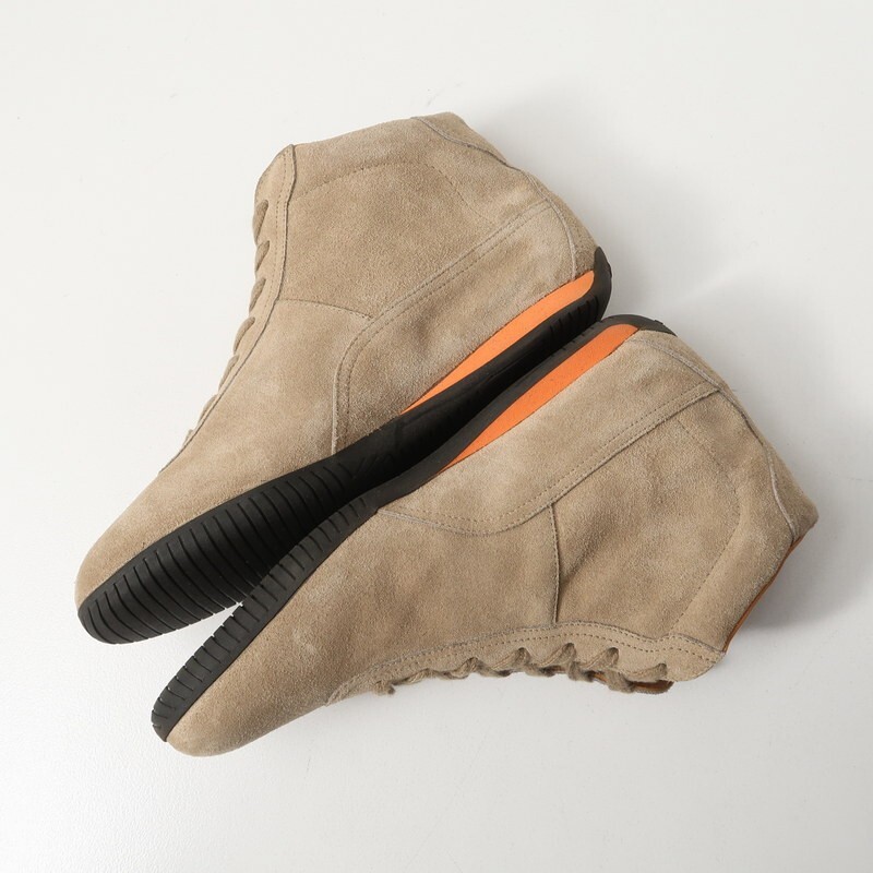 MI2714▼イタリア製*エルメス/HERMES*Hロゴ スエードレザー ハイカット レースアップ スニーカー 39.5(25.5cm相当) 靴 ベージュ系_画像6