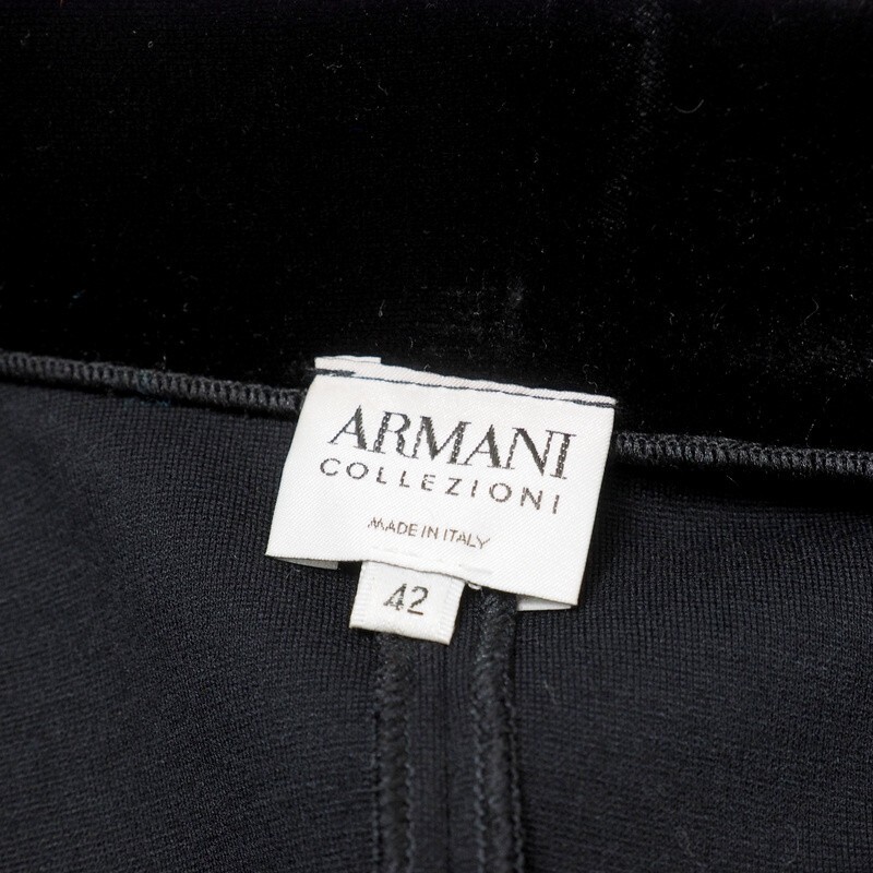 MI3445#イタリア製*アルマーニコレッツィオーニ*ARMANI*長袖ジャケット*フリル襟*ブラック系*サイズ42_画像7