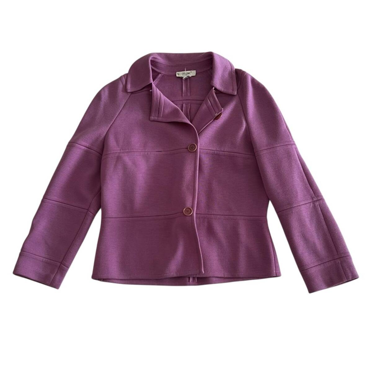 CELINE セリーヌ カーディガンジャケット ウール パープル系 アウター_画像1