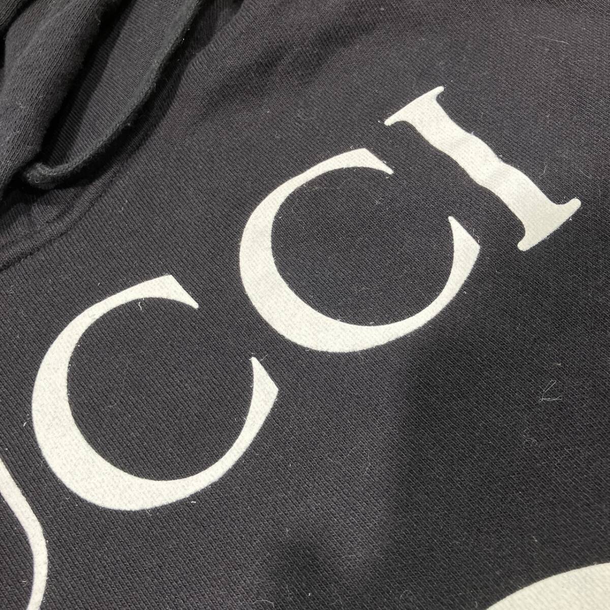 グッチ パーカー プルオーバー ロゴ スウェット 黒 #XS 475374-X3Q25_画像8