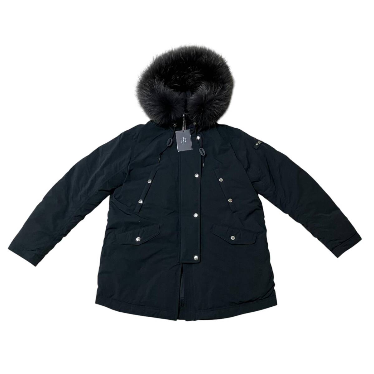 新品 未使用 タグ付 TATRAS タトラス ミッレー モッズダウンコート ファー付き 取り外し可 ブラック系 ポリエステル レディース 165/88A_画像1