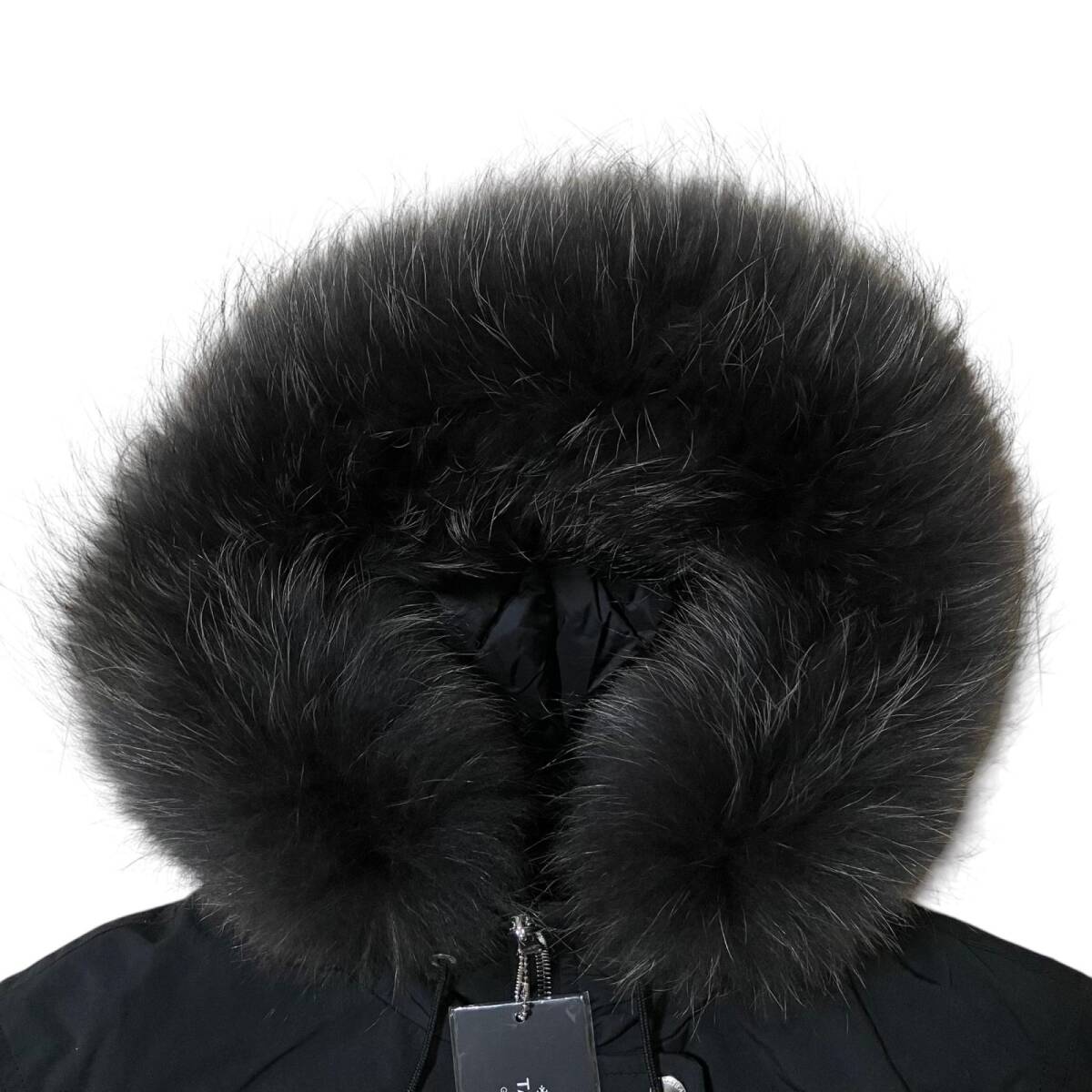 新品 未使用 タグ付 TATRAS タトラス ミッレー モッズダウンコート ファー付き 取り外し可 ブラック系 ポリエステル レディース 165/88A_画像4