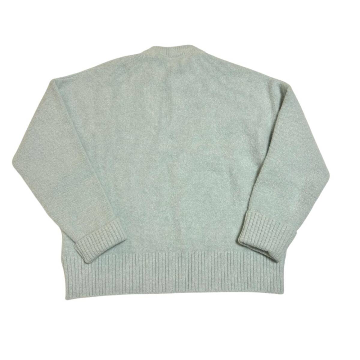 AMI paris アミパリス アミアレクサンドルマテュッシ ニット セーター ハートロゴ アルパカ ウール サックスブルー系 XS_画像2