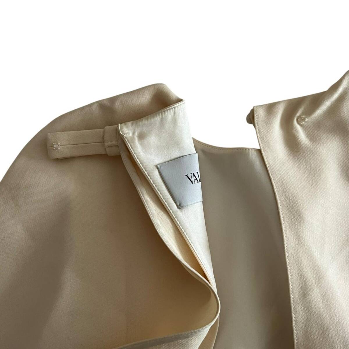 Valentino ヴァレンティノ シルク ウール リボン フリル ワンピース_画像8