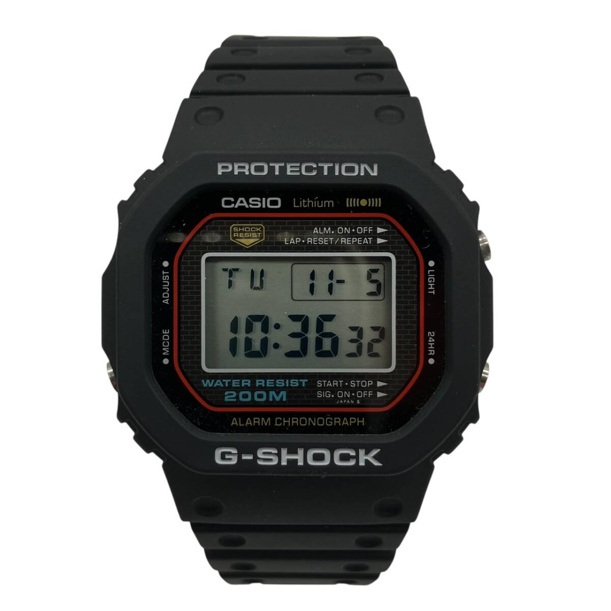 CASIO カシオ G-SHOCK 240 DW-5000 200M クォーツ 腕時計 ブラック×レッド 箱付き_画像2