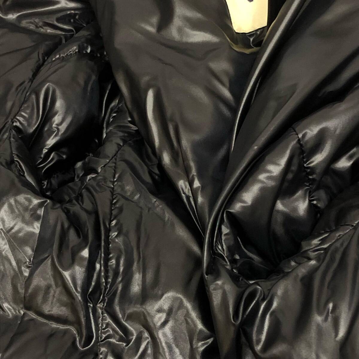 ヘルノ ダウンコート ツイード切替 ブラック系 レディース 国内正規品 42サイズ_画像8