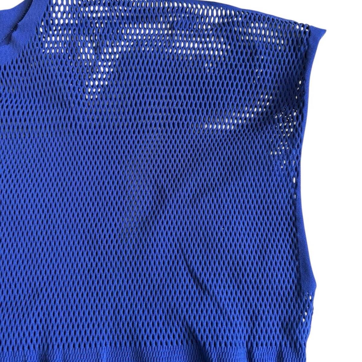 ○イッセイミヤケ PLEATS PLEASE A.POC チュニック ワンピース トップス メッシュ加工 ブルー系 PP51KT942 サイズ表記なし チュニック_画像4