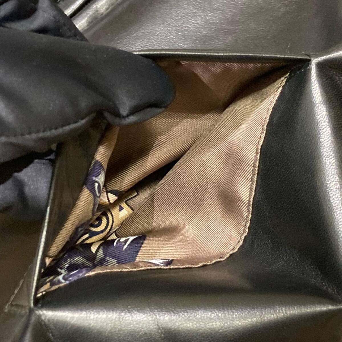 HERMES エルメス マルジェラ期 レザー ラム ジレ ベスト ブラック ダウンベスト 38_画像7