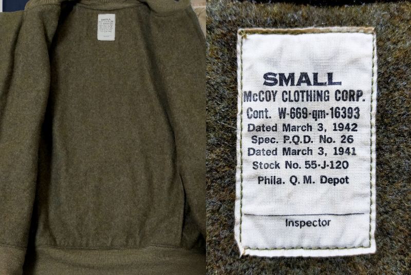 即決! The REAL McCOY'S ザ・リアルマッコイズ 後期型 タンカースジャケット メンズS_画像5