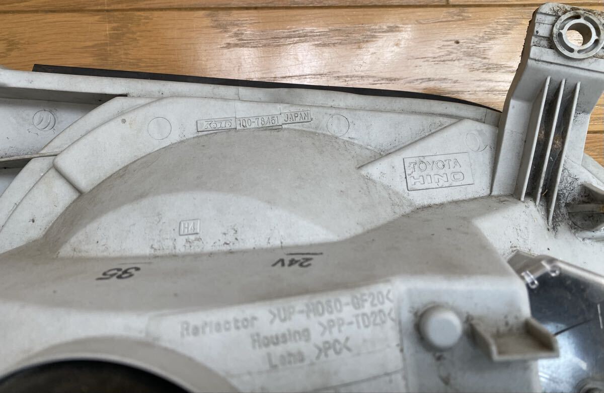 HINO デュトロ ダイナ XL521 KOITO ヘッドライト 100-78818 100-78451 左側 助手席側 _画像6