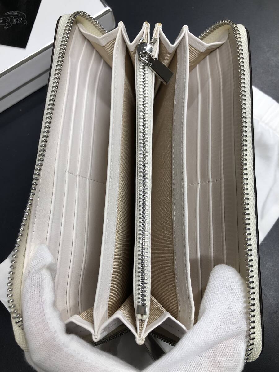 HB5398　ヒマラヤ クロコダイル 長財布 ラウンドファスナー ワニ革 レザー NATURAL 小銭入れあり 専用袋・箱付き 未使用品_画像7