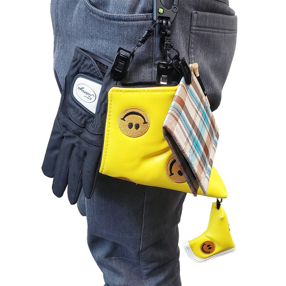 ゴルフ クリップ 2連 ゴルフクリップ 大容量 クリップ パターカバー グローブ クリップ タオル_画像8