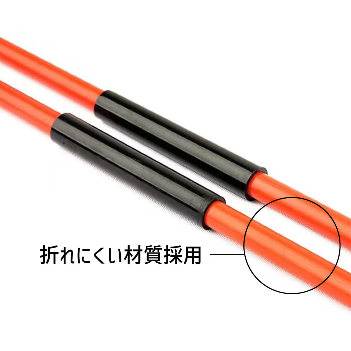 ゴルフアライメントスティック 2本セット 全長122cm スイング練習器具 折りたたみ 軌道修正 ゴルフ方向スティック スイング矯正 ケース付き_画像4