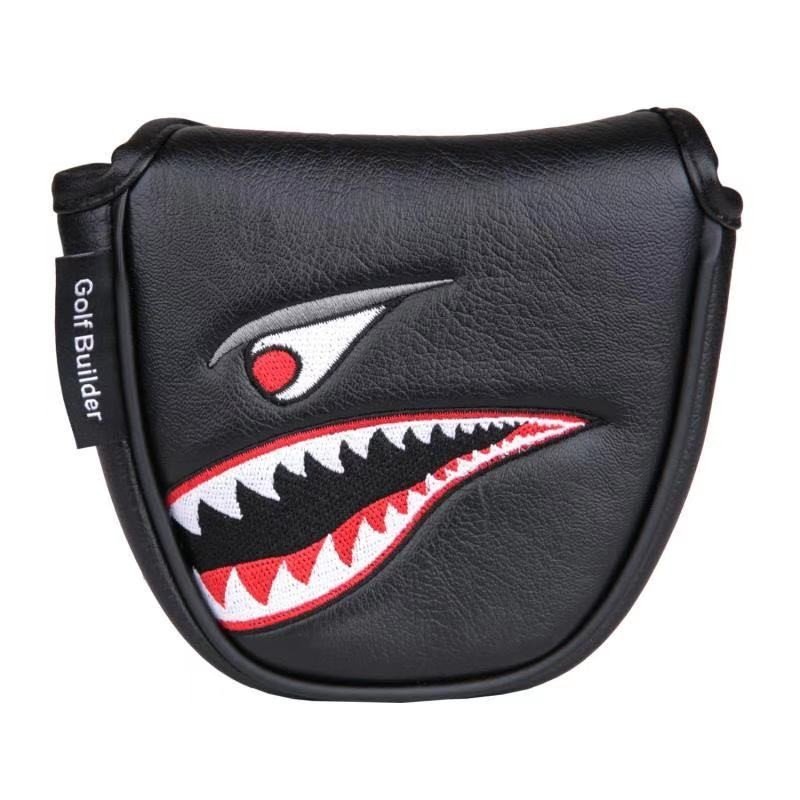 ゴルフパターカバー オデッセイ 2ボールに対応 マレット用 スコッティーキャメロン オデッセイに適合 ピンタイプ用 サメ 磁石式_画像2