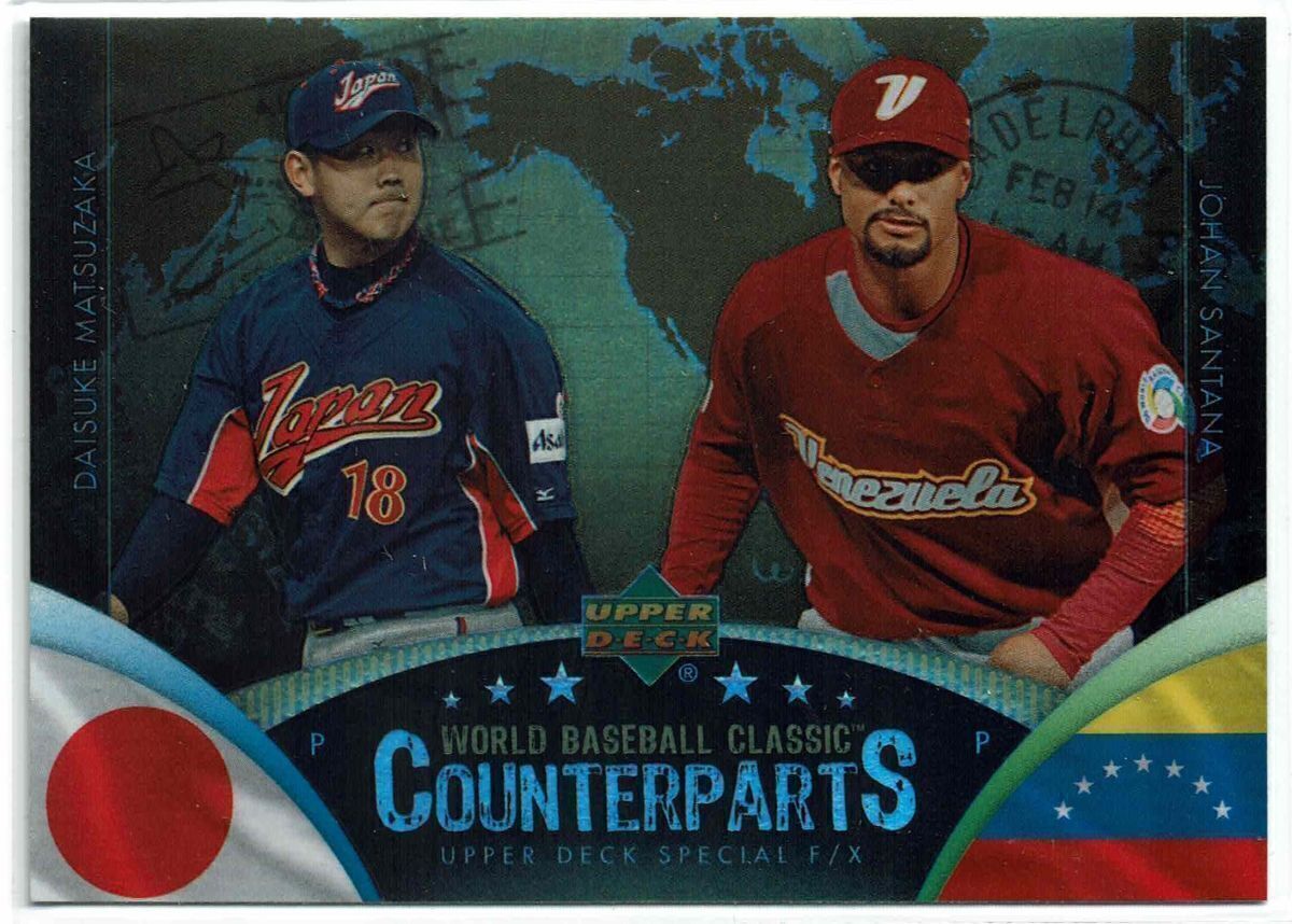 сосна склон большой . Johan Santana Daisuke Matsuzaka, Johan Santana 2006 Upper Deck Special F/X #CP-13 World Baseball Classic Counterparts сосна склон большой . Johan Santana Daisuke Matsuzaka, Johan Santana 2006 Upper Deck Special F/X #CP-13 World Baseball Classic Counterparts