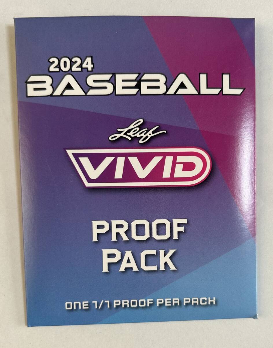 2024 Leaf Vivid Baseball Proof Pack [ нераспечатанный ] упаковка 1 of 1 1/1 1 листов ввод 