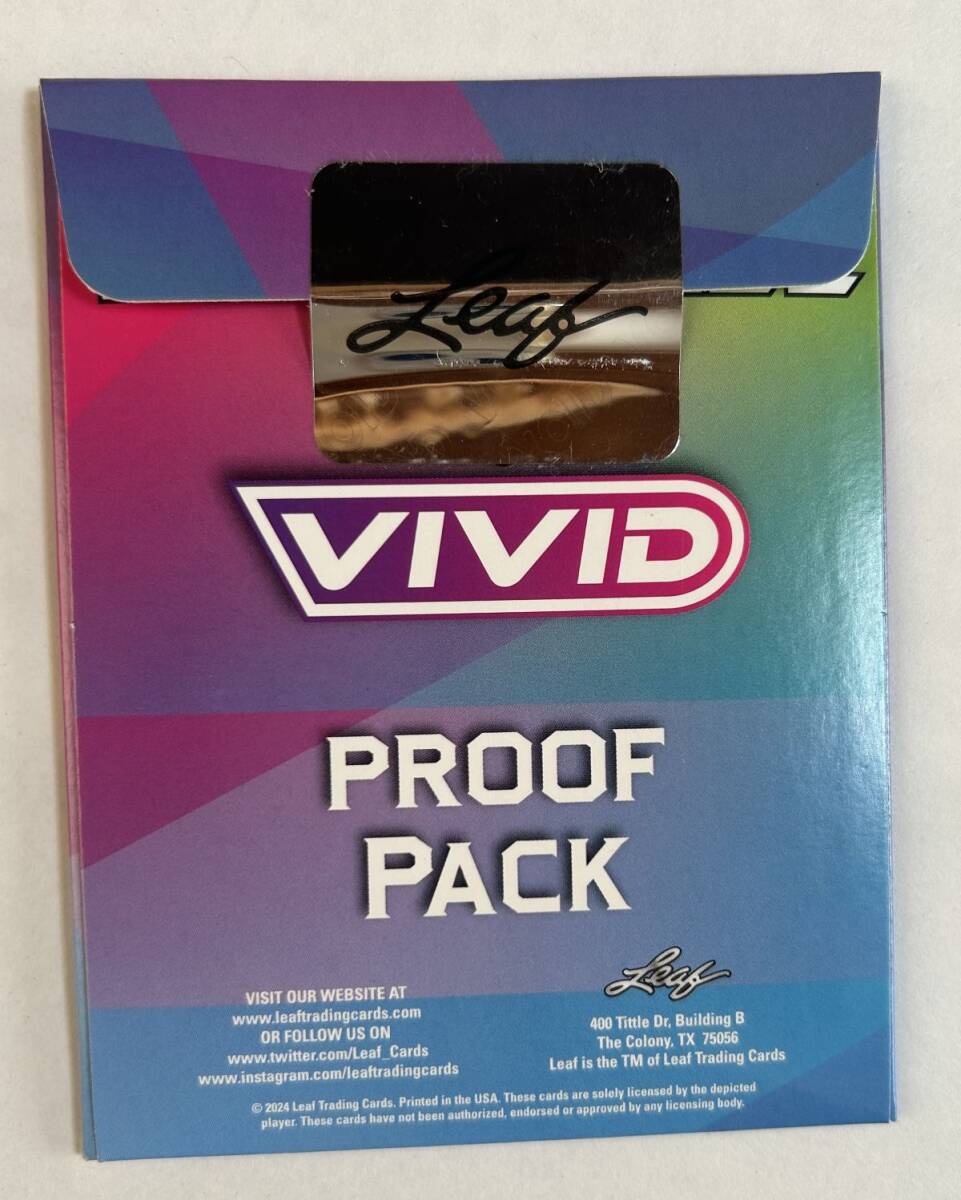 2024 Leaf Vivid Baseball Proof Pack [ нераспечатанный ] упаковка 1 of 1 1/1 1 листов ввод 