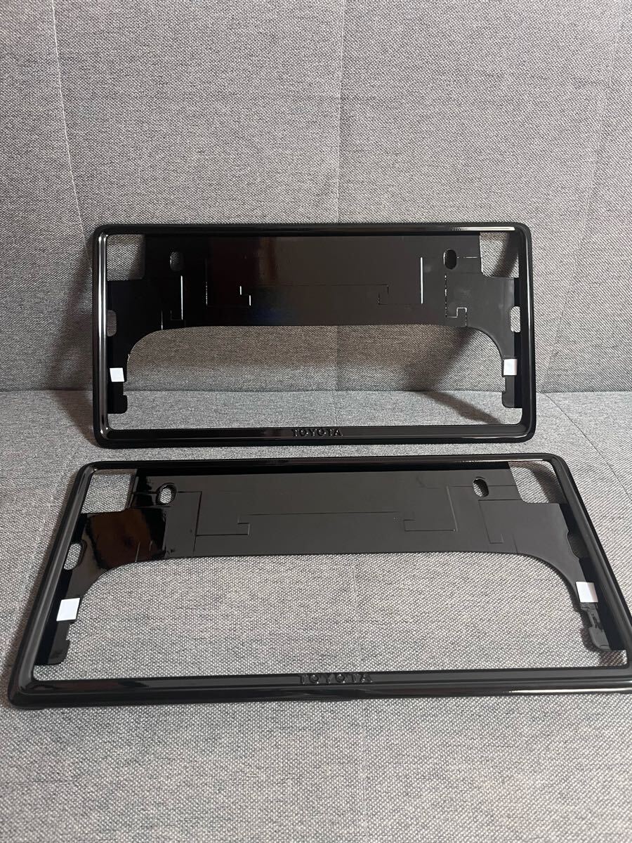 艶BLACK TOYOTA ナンバーフレーム カスタムペイント ナンバープレート TRD モデリスタ カスタム_画像2