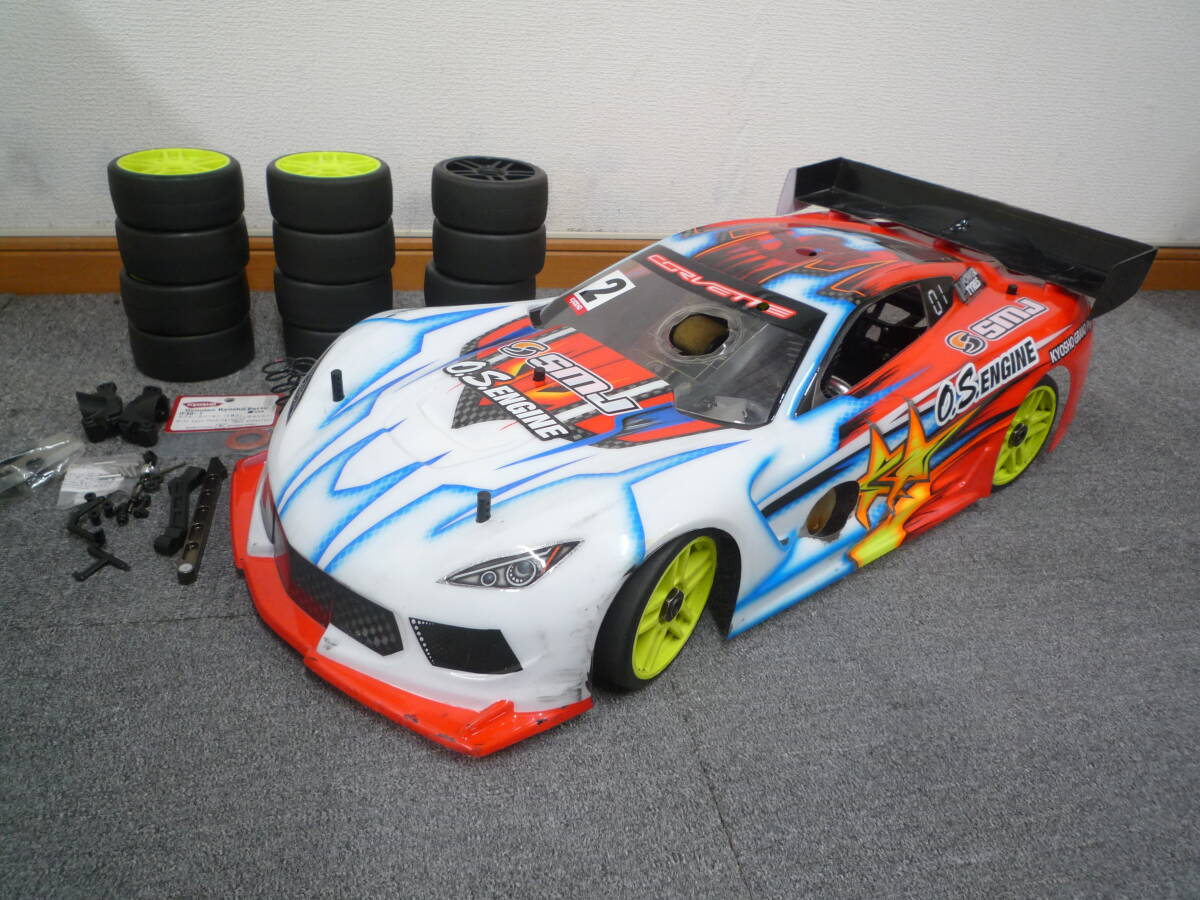 京商　インファーノGT3　エンジン　マフラー付き_画像1