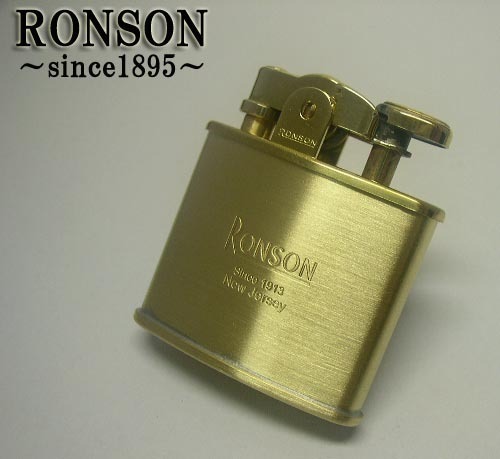 送料270円～新品正規品 RONSON(ロンソン)Standard(スタンダード)R02-1031(真鍮無垢ブラスサテン)オイルライター(日本製)フリント式 真鍮製_画像1