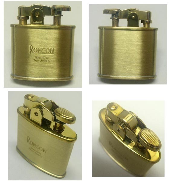 送料270円～新品正規品 RONSON(ロンソン)Standard(スタンダード)R02-1031(真鍮無垢ブラスサテン)オイルライター(日本製)フリント式 真鍮製_画像2