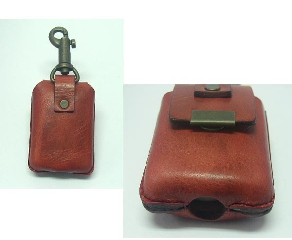  стоимость доставки 290 иен ~ новый товар сделано в Японии телячья кожа производства брелок для ключа имеется ZIPPO кейс ( красный )_