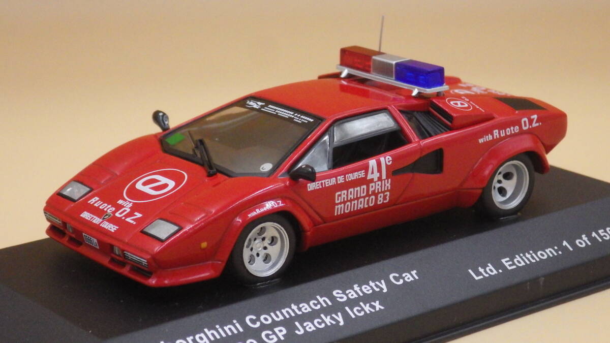 IXO PALMA43 Lamborghini Countach Safety Car 1983 MonacoGP Jacky Ickx S=1/43 40005 BEL TEMPO特注_画像1
