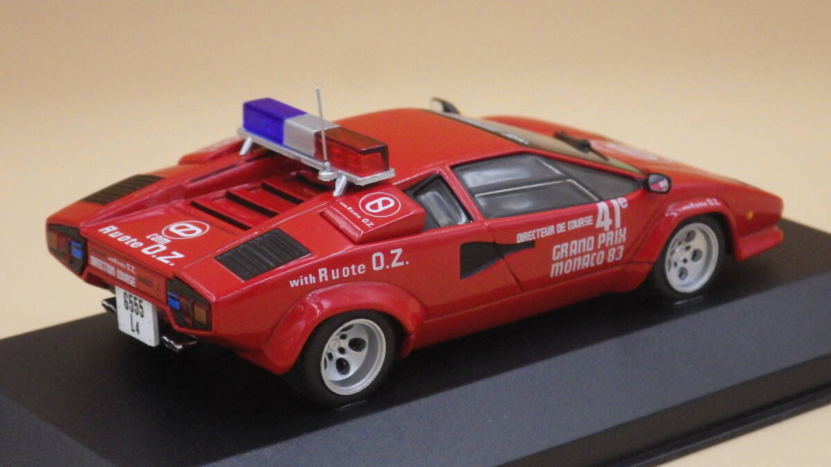IXO PALMA43 Lamborghini Countach Safety Car 1983 MonacoGP Jacky Ickx S=1/43 40005 BEL TEMPO特注_画像2