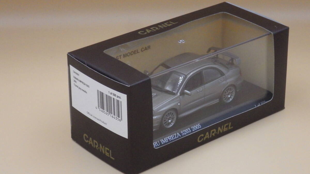 kyosho CAR-NEL SUBARU IMPREZA S203 2005 Crystal gray metallic S=1/43 CN430501_画像5