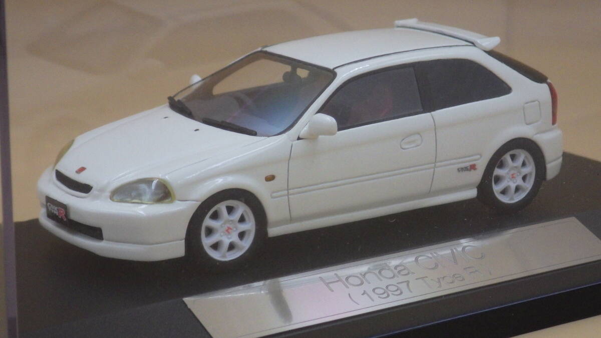 Hi-Story HONDA CIVIC(1997 Type R) S=1/43 HS040WH CHAMPIONSHIP WHITE_画像1