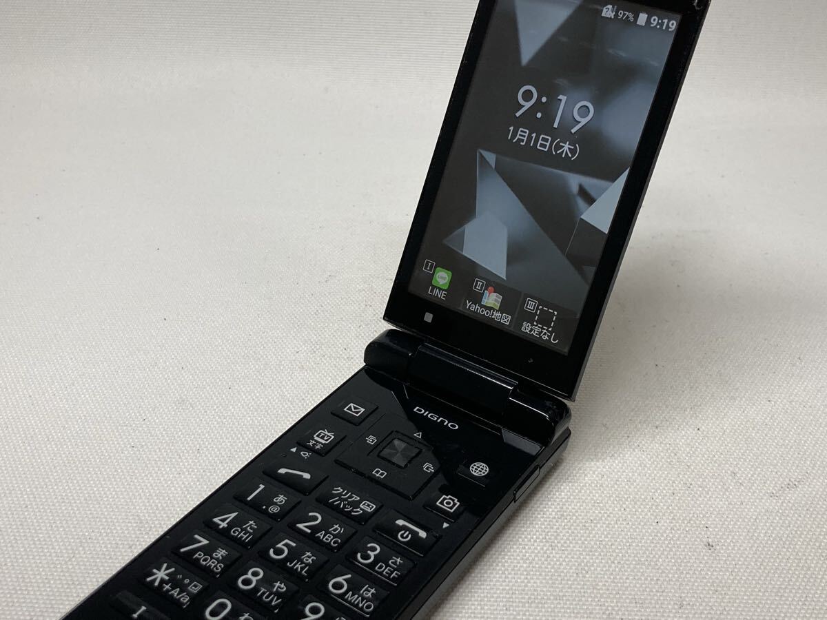 美品　SoftBank　ソフトバンク　DIGNO 701KC　KYOCERA　京セラ　携帯電話　ガラケー　ブラック　SIMロック解除済　j255d609dd_画像2