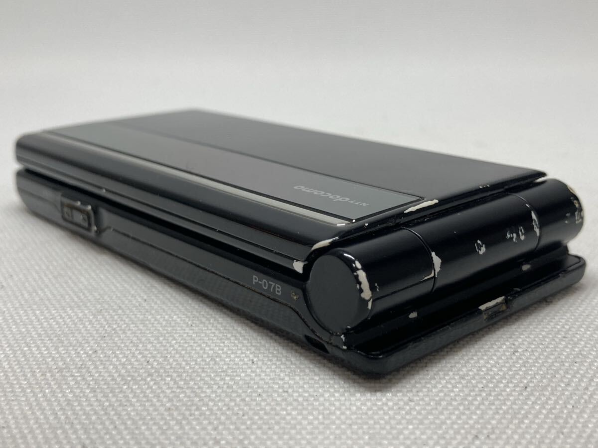 概ね美品 docomo ドコモ P-07B Panasonic パナソニック FOMA 携帯電話 ガラケー ブラック k424b497dd_画像7