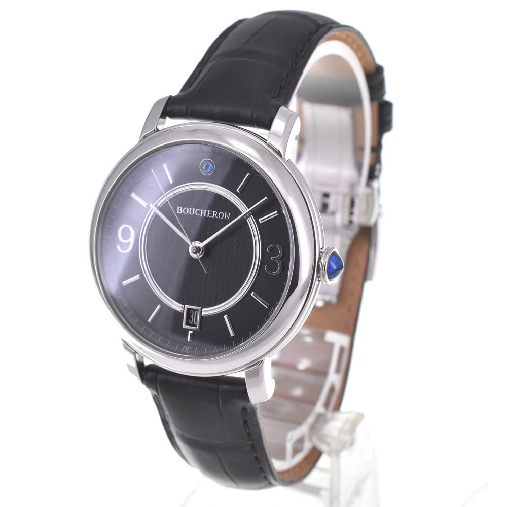  снижение цены Boucheron Boucheron WA021202 epi .-ru Date самозаводящиеся часы мужской хорошая вещь коробка * с гарантией .P#141122